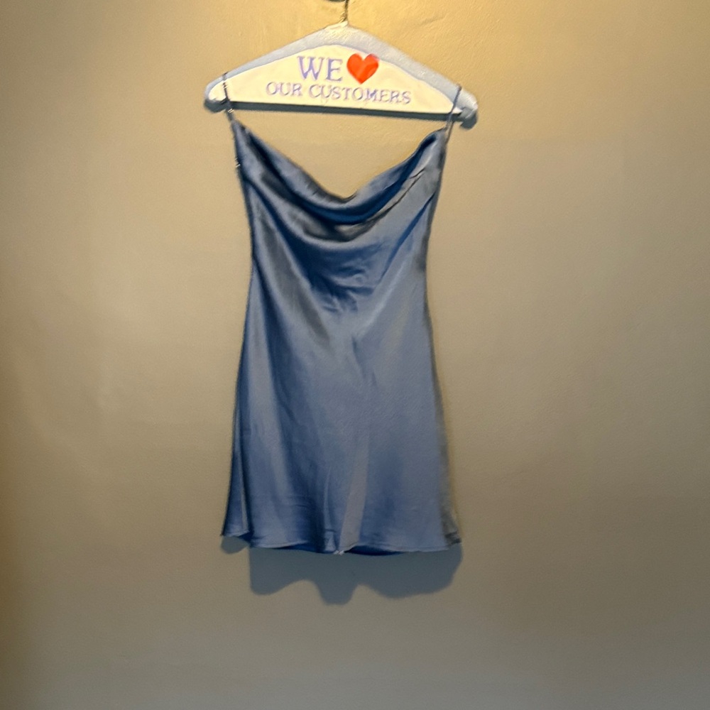 Lucy in the Sky Strapless Blue Dress